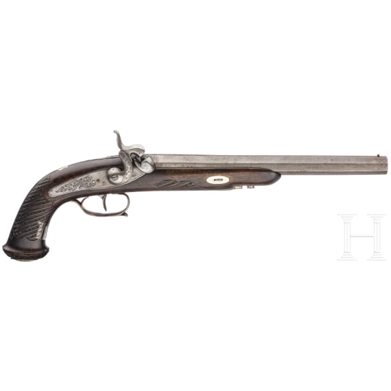 A percussion pistol, Belgium, circa 1840/50
