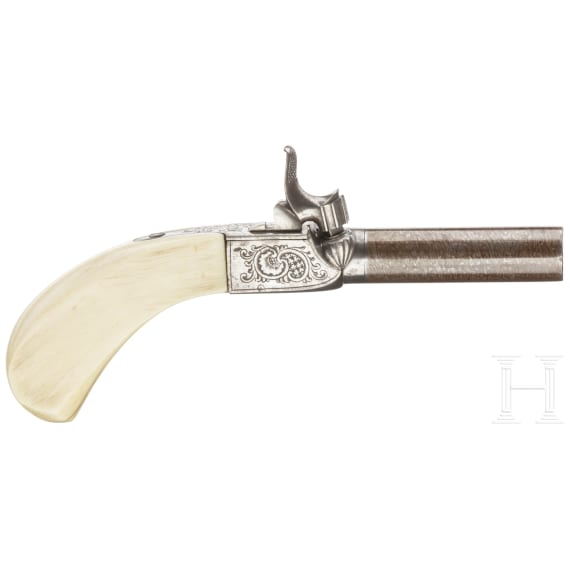 A Belgian pocket percussion pistol, ca. 1850