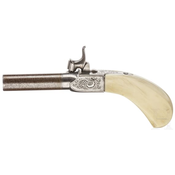 A Belgian pocket percussion pistol, ca. 1850