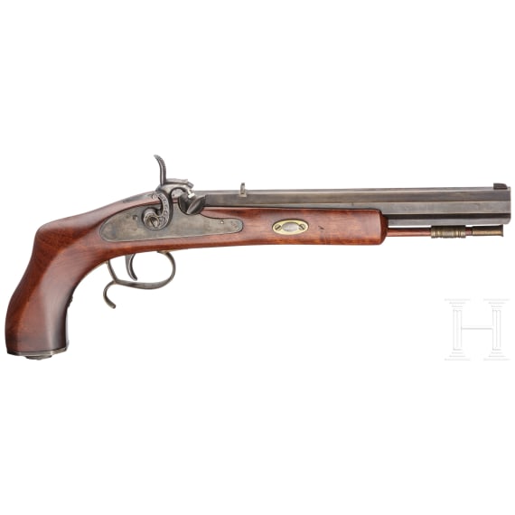 A percussion pistol by Jacobi in Iserlohn, collector's replica in the style of the 19th century