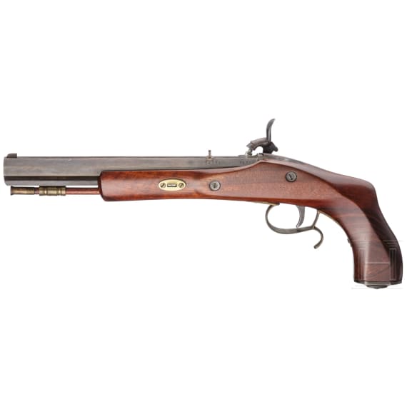 A percussion pistol by Jacobi in Iserlohn, collector's replica in the style of the 19th century