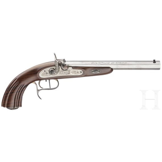 A percussion pistol by Armi Sport, collector's replica in the style of the 19th century