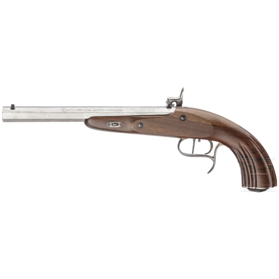 A percussion pistol by Armi Sport, collector's replica in the style of the 19th century