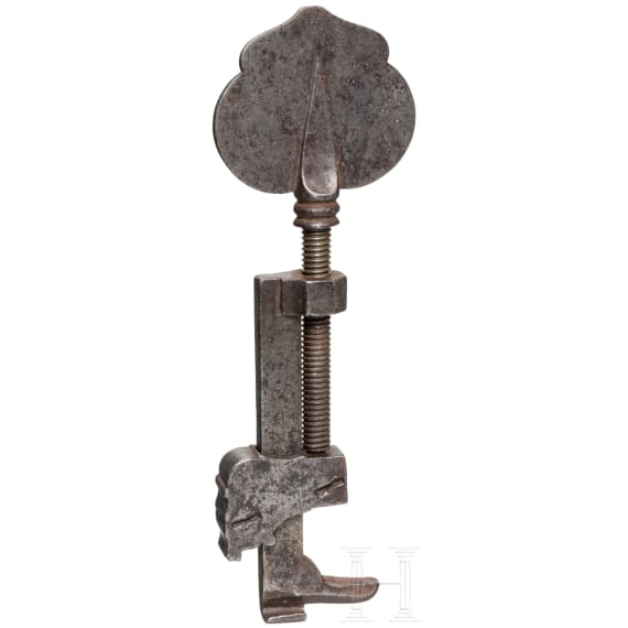 Barocker milit&auml;rischer Federspanner, deutsch, datiert 1748