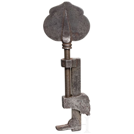 Barocker milit&auml;rischer Federspanner, deutsch, datiert 1748