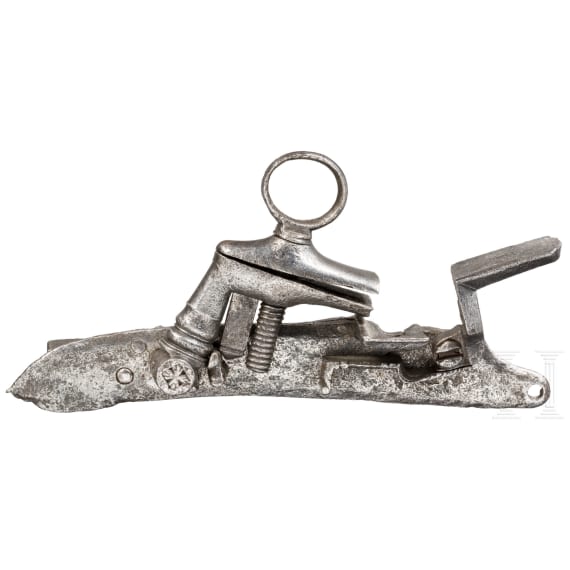 A Portugese flintlock with a "Meio &agrave; Francesa-Meio &agrave; Portuguesa"- mechanism, 18th century