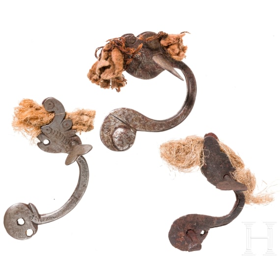 Three cocks for German matchlock muskets, 1st half of the 17th century