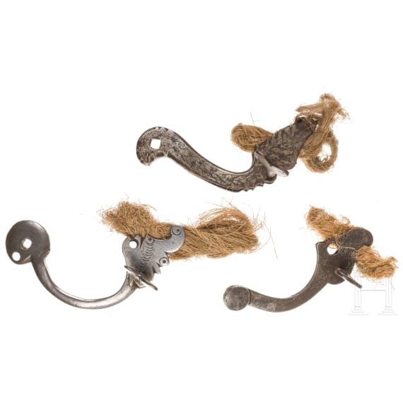 Three cocks for German matchlock muskets, 1st half of the 17th century