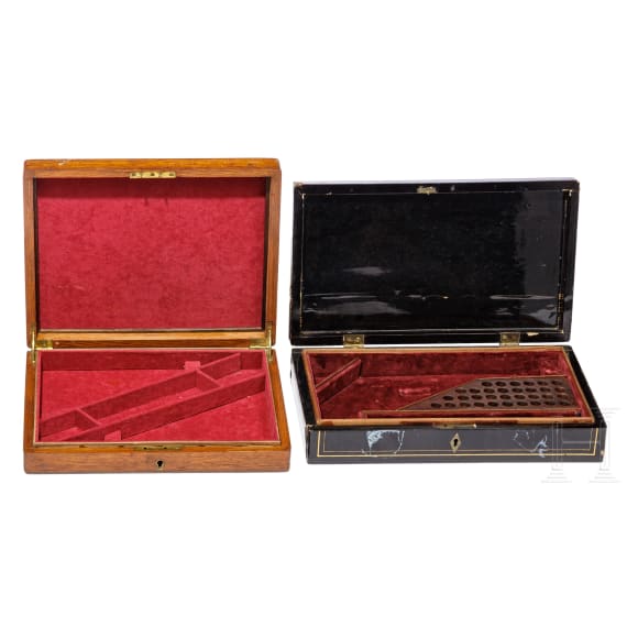 Lot of wooden cases for handguns, 19/20th century