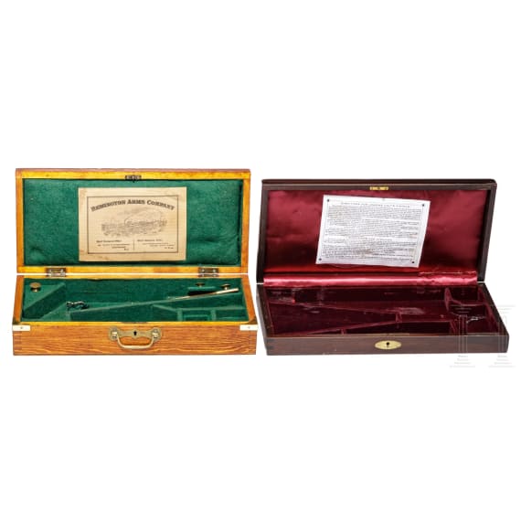 Lot of wooden cases for handguns, 19/20th century