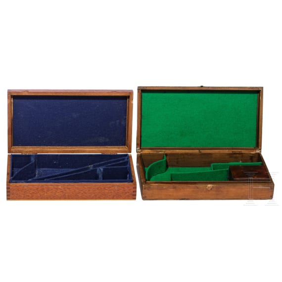 Lot of wooden cases for handguns, 19/20th century