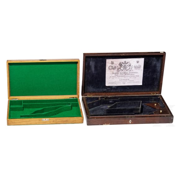 Lot of wooden cases for handguns, 19/20th century