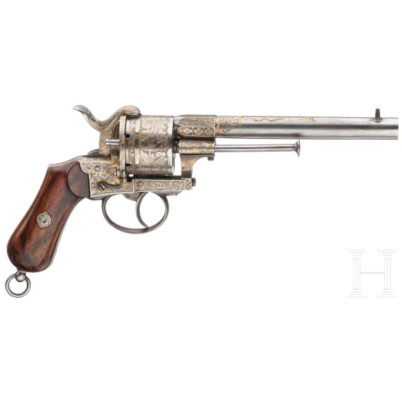 A pinfire revolver by Rolland & Renault &agrave; Paris, France, circa 1865