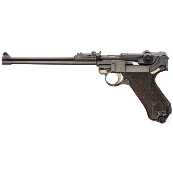 An Artillery Luger by DWM, 1917, with shoulder stock and holster
