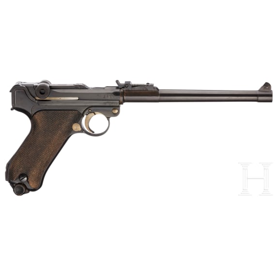 An Artillery Luger by DWM, 1917, with shoulder stock and holster