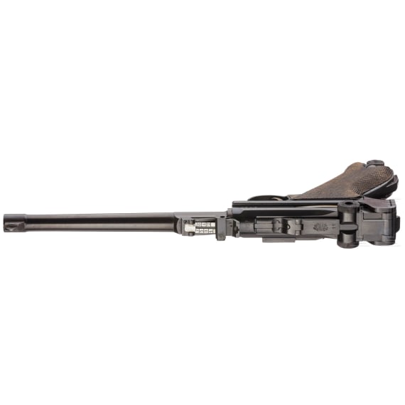 An Artillery Luger by DWM, 1917, with shoulder stock and holster