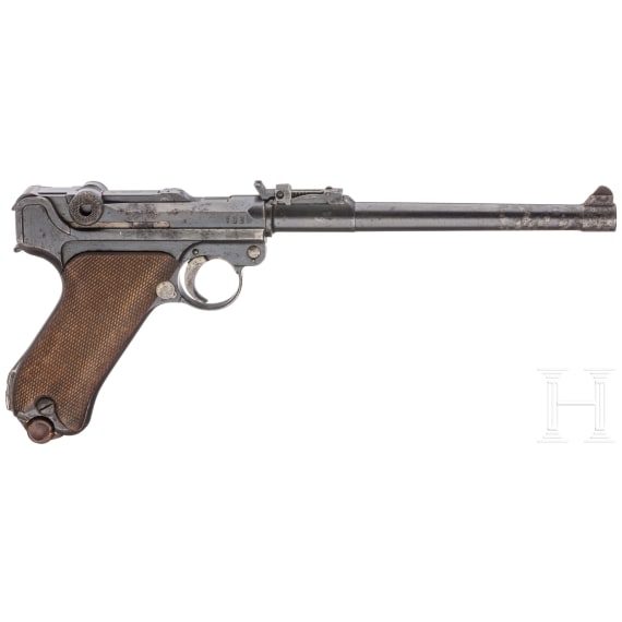 An Artillery Luger by DWM, 1917, with holster