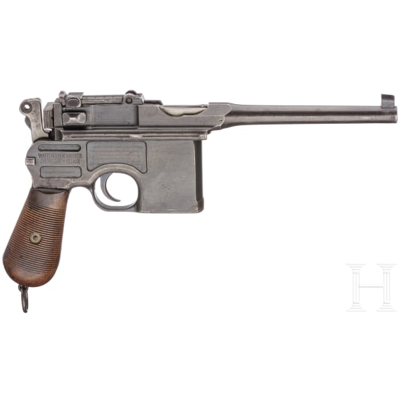 A "Broomhandle" Mauser C96/16 with shoulder stock