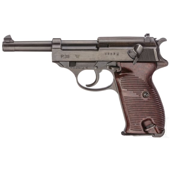 A Mauser P 38, coded "byf - 43"