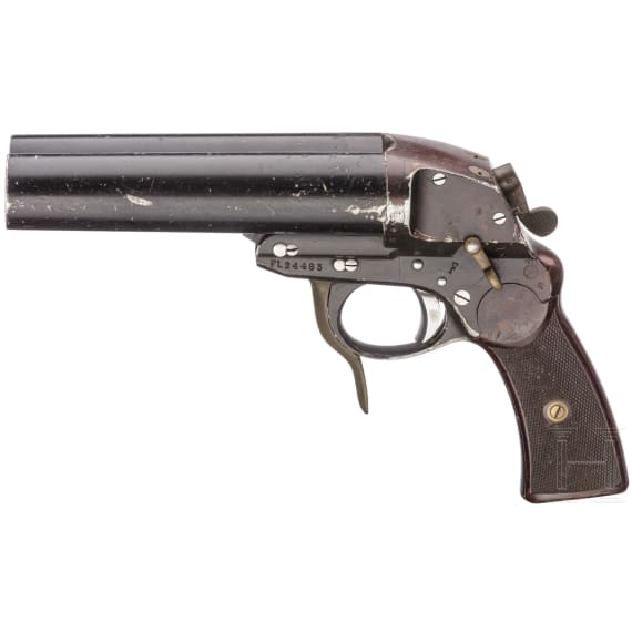 An early-pattern double-barrel flare gun, Mod. L, Luftwaffe