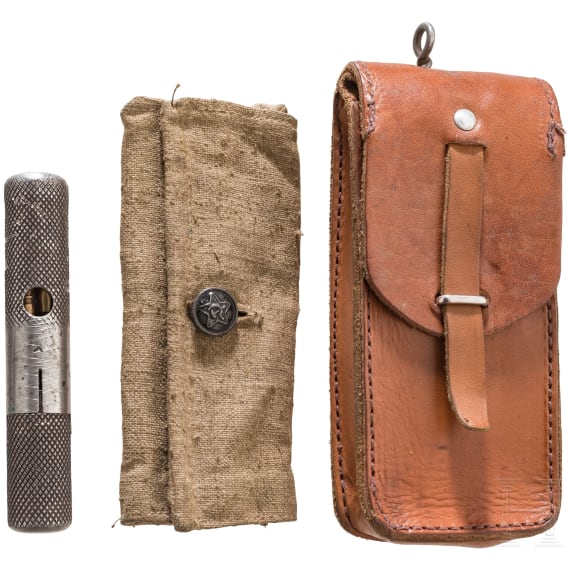 Three gun cleaning sets, 20. century
