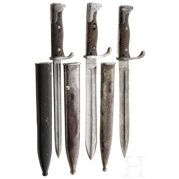 Three shortened bayonets 98, 1st quarter 20th century