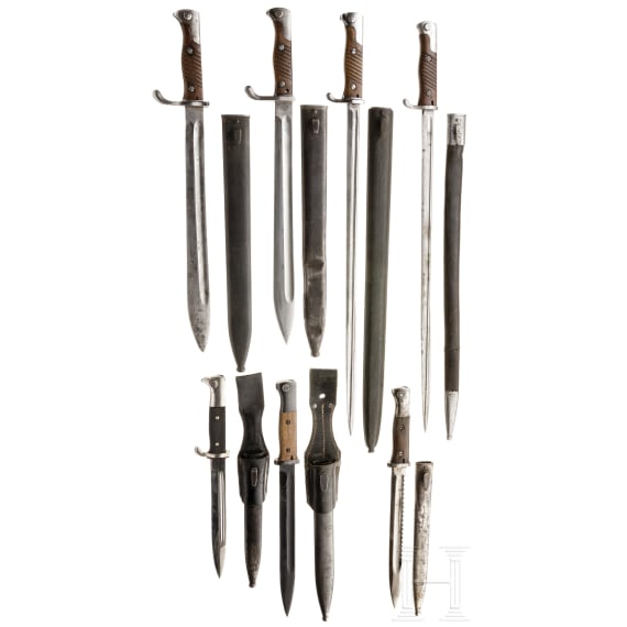 Seven German bayonets