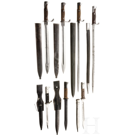 Seven German bayonets