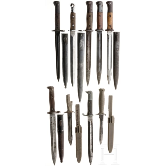 Nine bayonets