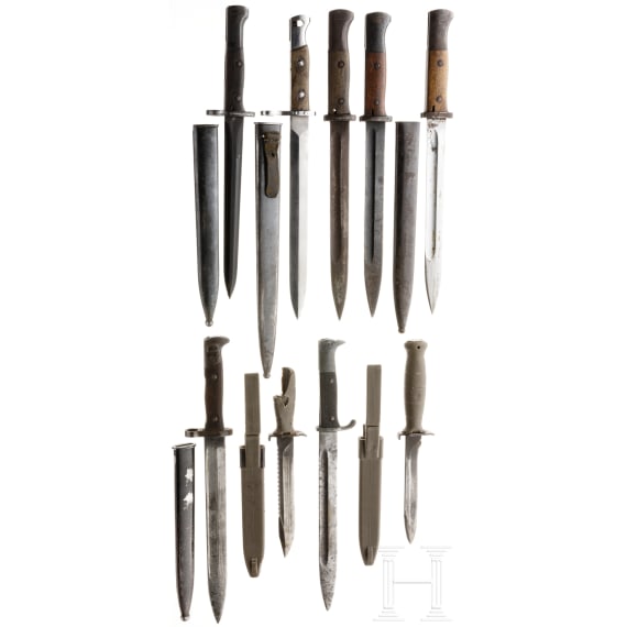 Nine bayonets
