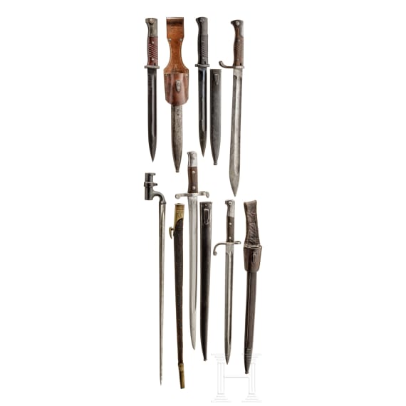 Mixed lot of six bayonets (European)