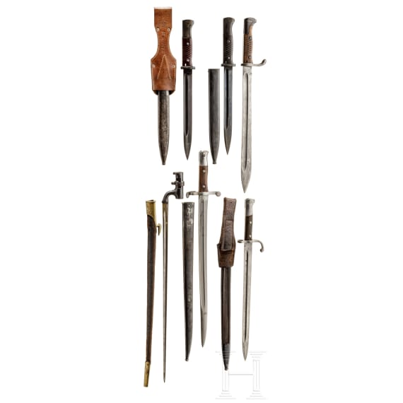 Mixed lot of six bayonets (European)