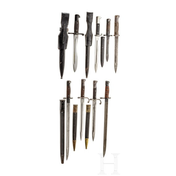 Mixed lot of eight international bayonets