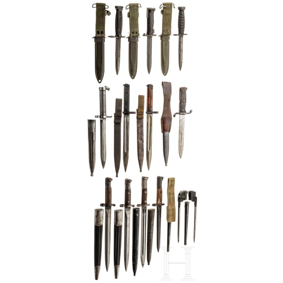 12 bayonets and a combat knife