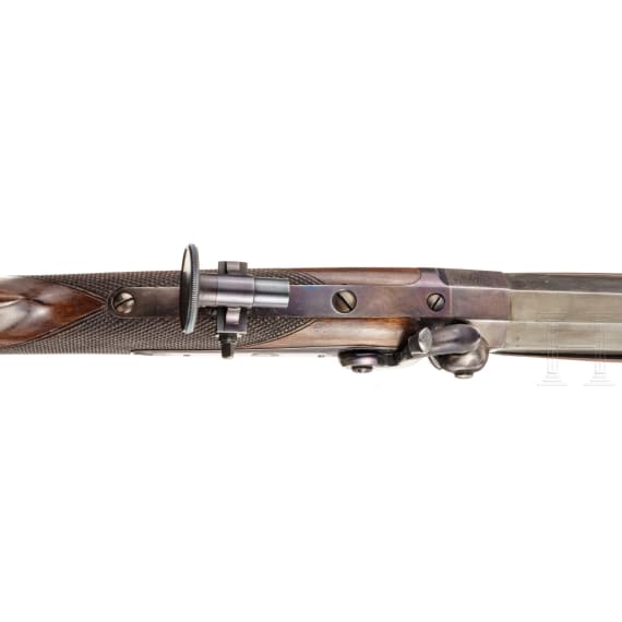 A heavy target rifle, collector's replica in 1840ies style