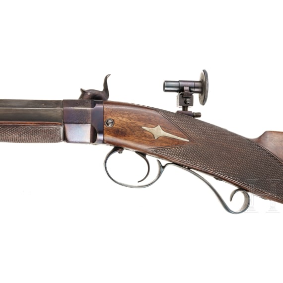 A heavy target rifle, collector's replica in 1840ies style