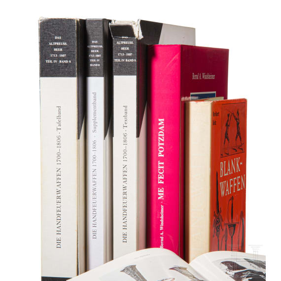 Six reference books on Old Prussian armament