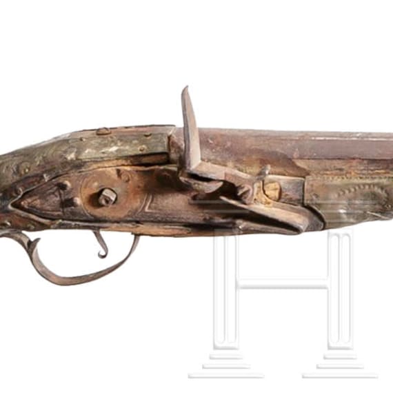 A Balkan Turkish flintlock rifle, 19th century
