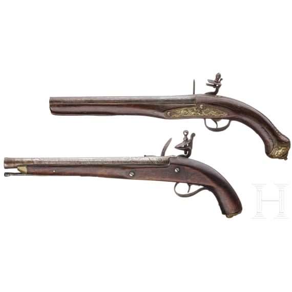 Two Ottoman flintlock pistols from the Balkans, 19th century