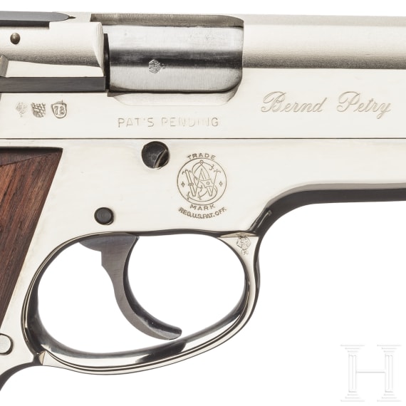 Smith & Wesson Mod. 39-2, "1st Generation DA mm", nickel-plated, new in box