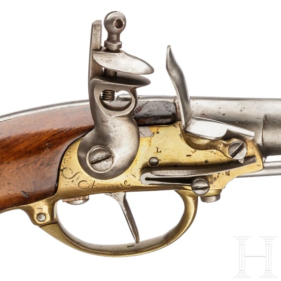 A French M 1777 cavalry pistol, 1st model