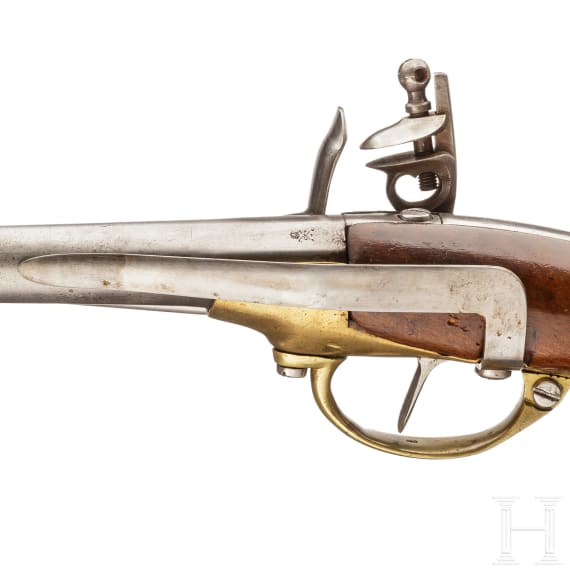A French M 1777 cavalry pistol, 1st model