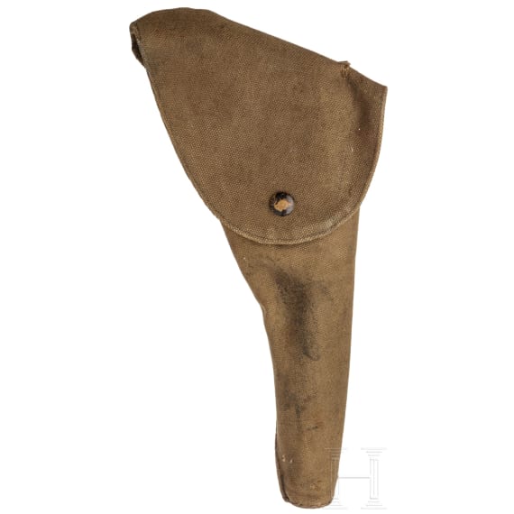 Leuchtpistole "Druckknopf", Holland (?), mit Tasche