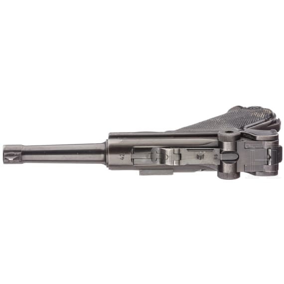 A Luger pistol by Mauser, coded "42 - byf", M/942, with holster