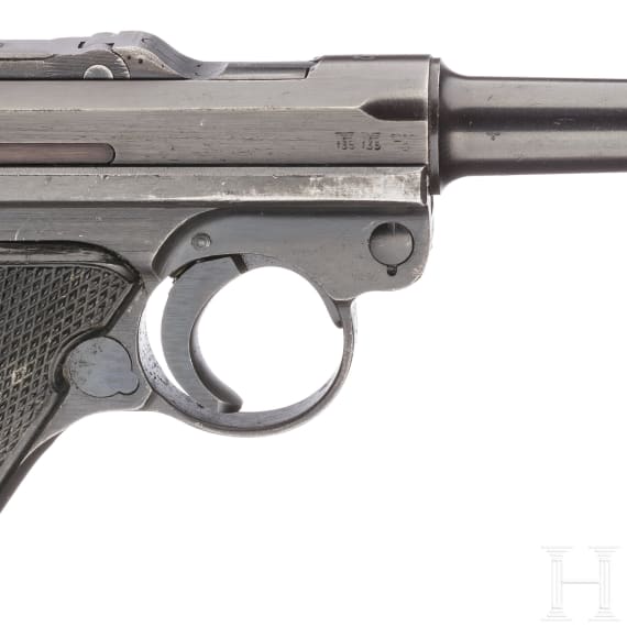 A Luger pistol by Mauser, coded "42 - byf", M/942, with holster