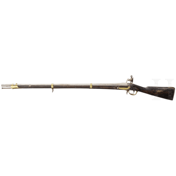 A spain military flintlock infantry musket, dated 1834