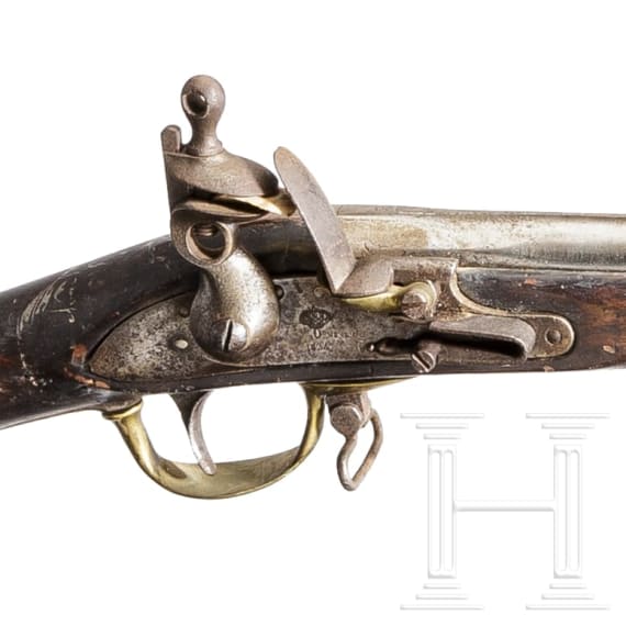 A spain military flintlock infantry musket, dated 1834