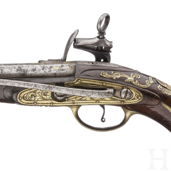 A military flintlock pistol, circa 1780