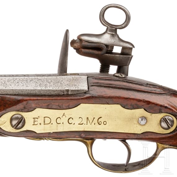 A flintlock cavalry pistol Mod. 1789, made in 1793