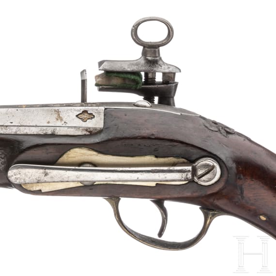 A cavalry flintlock pistol by Yrusta, circa 1790